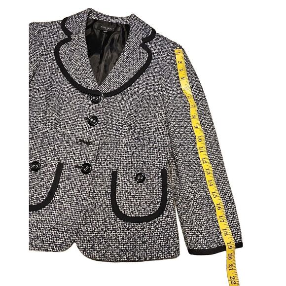 Black & White Jacket Blazer Womens Sz 2 Nine West Button Down Career - Picture 4 of 10